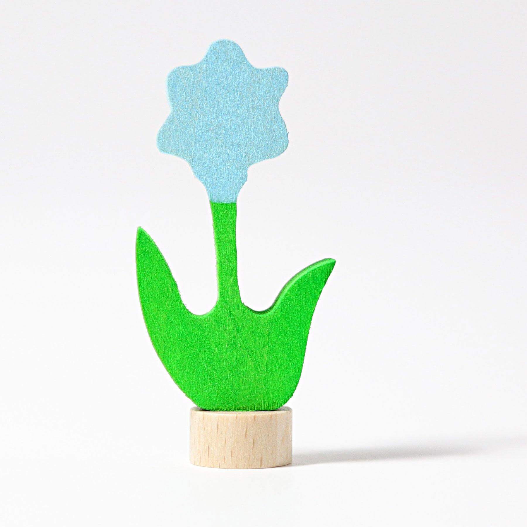 Geburtstagsstecker Blume blau Grimms
