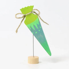 Geburtstagsstecker Schultüte - Neongrün Grimms
