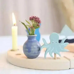 Geburtstagsstecker Vase - blau Grimms