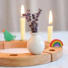 Geburtstagsstecker Vase - weiß Grimms