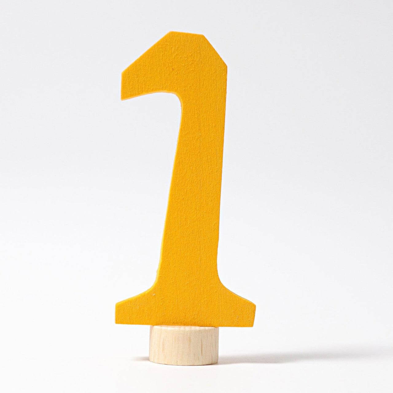 Geburtstagsstecker Zahl 1 - antroposophisch Grimms