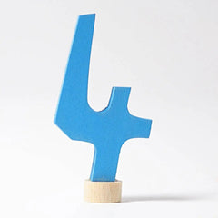 Geburtstagsstecker Zahl 4 - antroposophisch Grimms