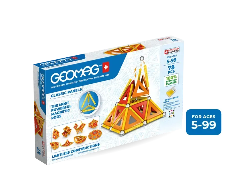 Geomag Magnetbaukasten - Classic Panels - 78 Teile - 507041 Invento
