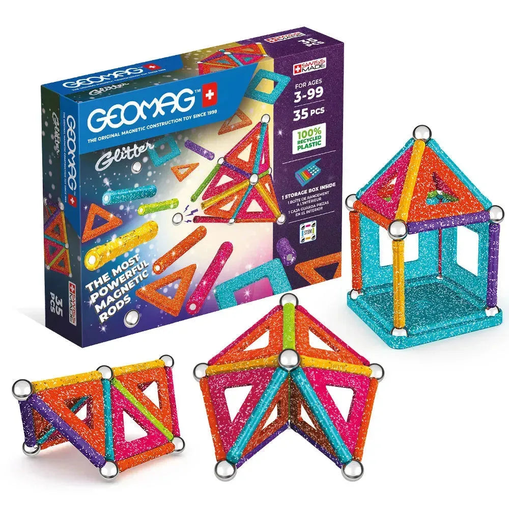 Geomag Magnetbaukasten - Glitter - 35 Teile - 507061 Invento
