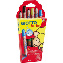 Giotto be-bè 6 Buntstifte mit Spitzer in kindgerechter Verpackung bei kunstundspiel München