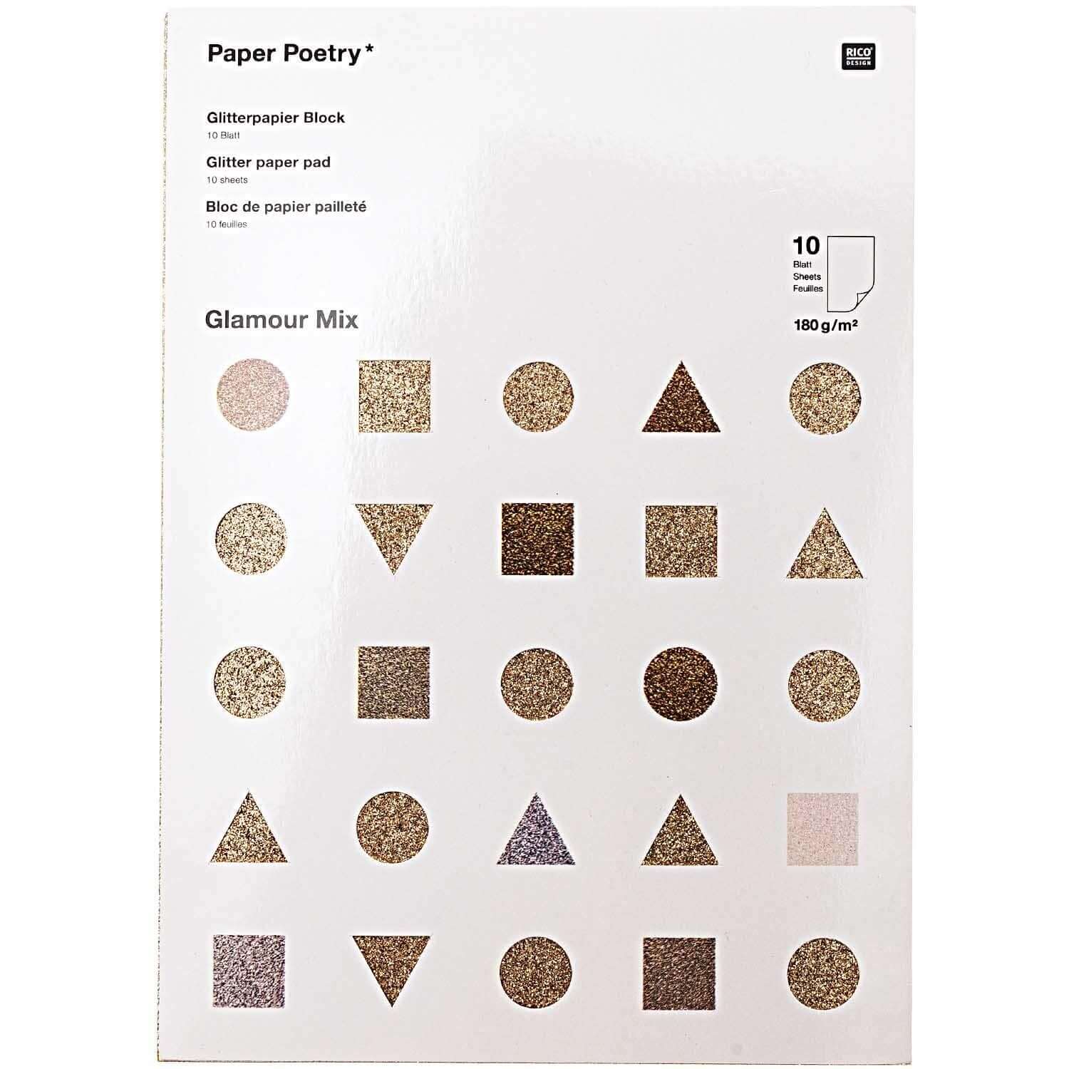 Glitter-Block Glamour Mix gold Rico