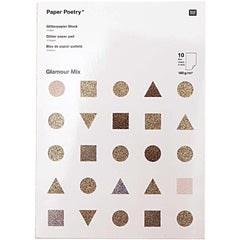 Glitter-Block Glamour Mix gold Rico