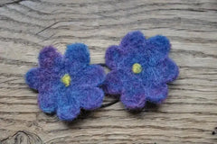 Haarband Blüten blau