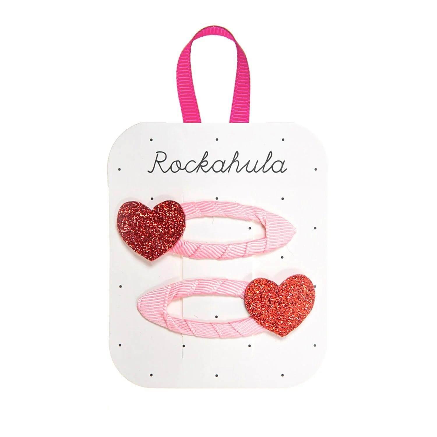 Haarclips Love Heart Glitter Rockahula