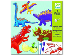 Hampelmänner zum Ausmalen - Dinosaurier Djeco