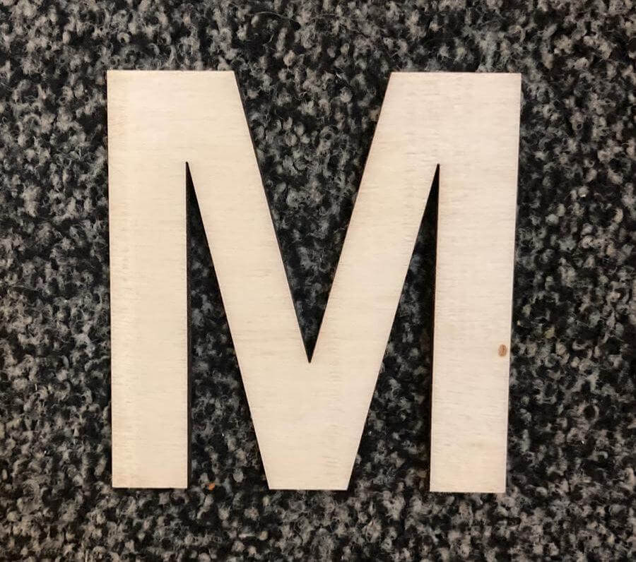 Holzbuchstaben natur zum Bemalen - M Efco