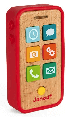 Holzhandy mit 7 Sounds Jura Toys