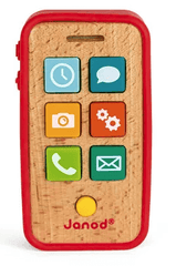 Holzhandy mit 7 Sounds Jura Toys