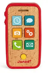 Holzhandy mit 7 Sounds Jura Toys