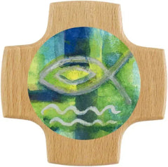 Holzkreuz "Fisch" - 4045451501559 Maria Laach