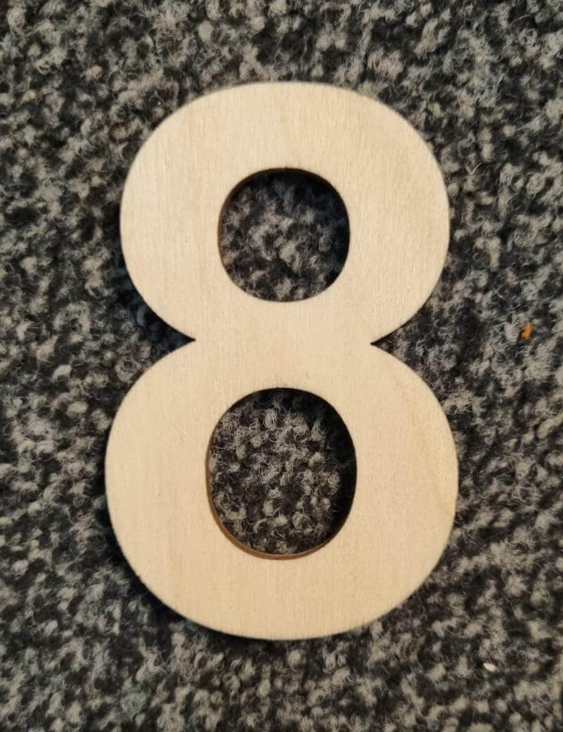 Holzzahl natur zum bemalen - 8 Efco