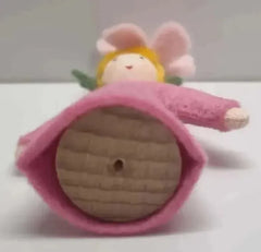 Jahreszeitenpüppchen Heckenrose pink (Blume auf dem Kopf) - limitierte Edition - Ambrosius