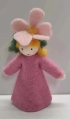 Jahreszeitenpüppchen Heckenrose pink (Blume auf dem Kopf) - limitierte Edition - Ambrosius