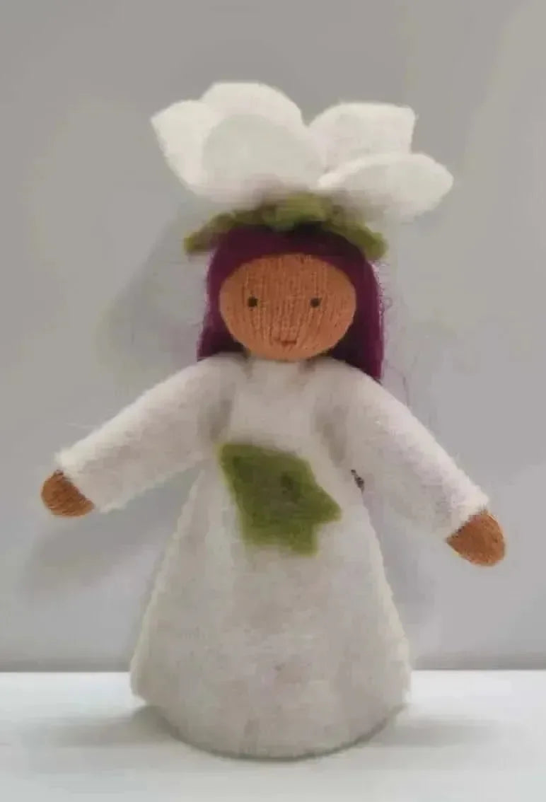 Jahreszeitenpüppchen weiß/lila Hibiskus - limitierte Edition - Ambrosius