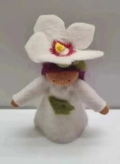 Jahreszeitenpüppchen weiß/lila Hibiskus - limitierte Edition - Ambrosius