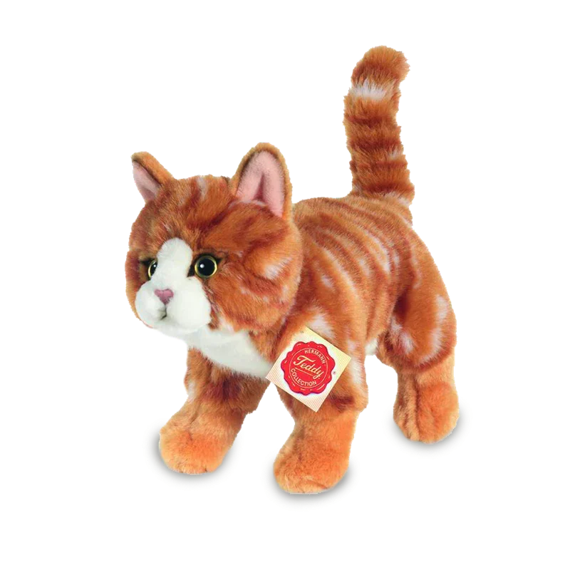 Katze stehend rot 28cm - 906827 Teddy Hermann