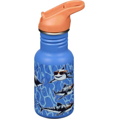 Klean Kanteen 355ml Edelstahl-Trinkflasche mit Flip Seal Sport Cap Kindertrinkflasche Hai - 1011209 Kleankanteen