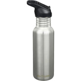 Klean Kanteen Classic 532ml Edelstahl-Trinkflasche mit Flip Seal Sport Cap brushed stainless silber - 1011186 Kleankanteen