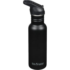 Klean Kanteen Classic 532ml Edelstahl-Trinkflasche mit Flip Seal Sport Cap schwarz - 1011187 Kleankanteen