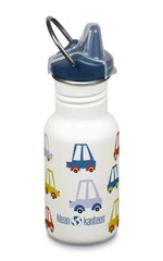 Klean Kanteen Kid Edelstahl-Trinkflasche mit Sippy Cap 355ml Cars Autos - 1011205 Kleankanteen