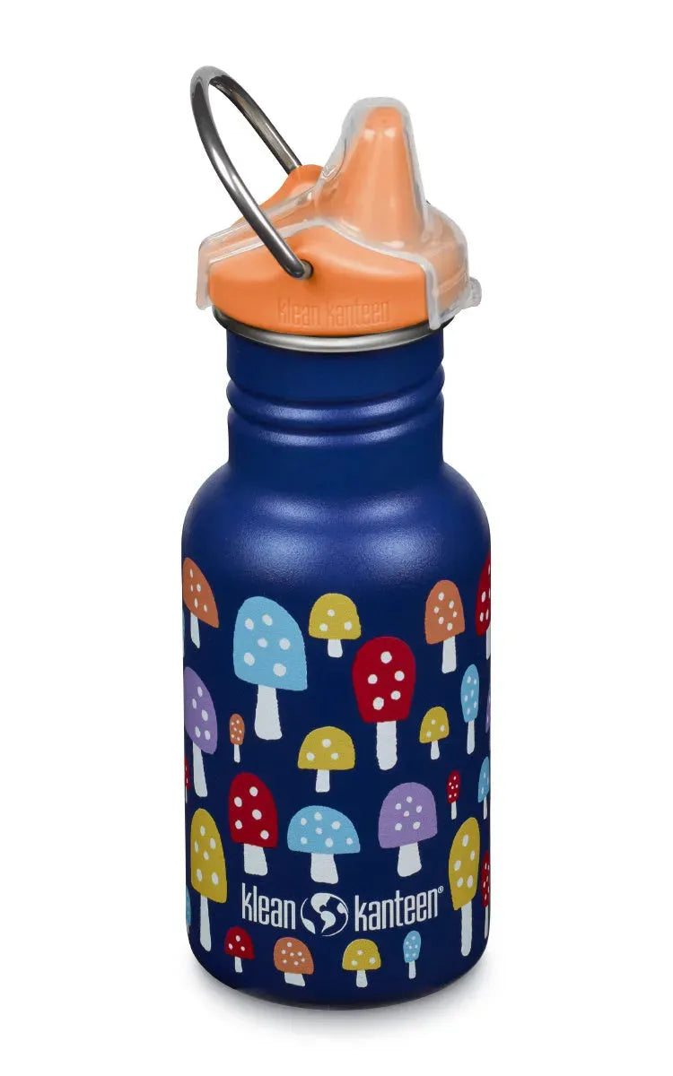 Klean Kanteen Kid Edelstahl-Trinkflasche mit Sippy Cap 355ml Mushrooms Pilze - 1011204 Kleankanteen