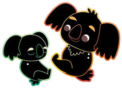 Kratzbilder Pfeifenputzer - Koalas und Kängurus Carletto