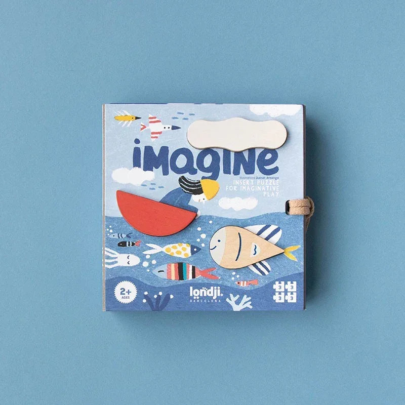 Kreatives Einlegepuzzle aus Holz für Kinder ab 2 Jahren imagine - PZ591U Londji