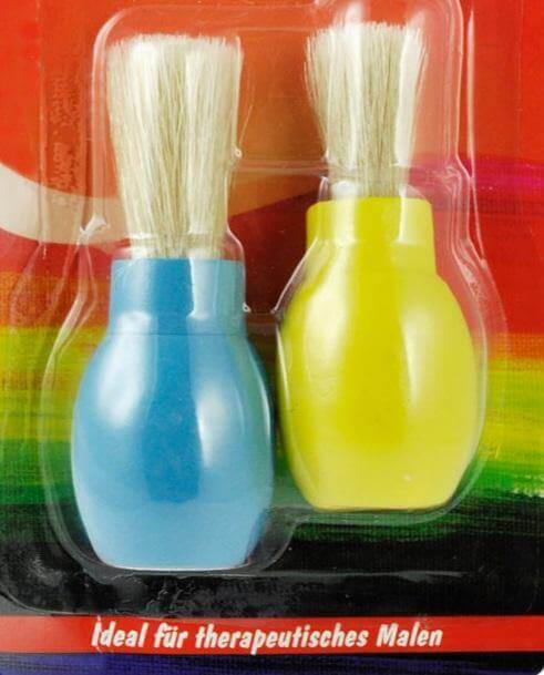 Kugelpinsel in gelb oder blau Meyco