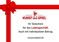 Kunst und Spiel Gutschein für das Ladengeschäft kunstundspiel