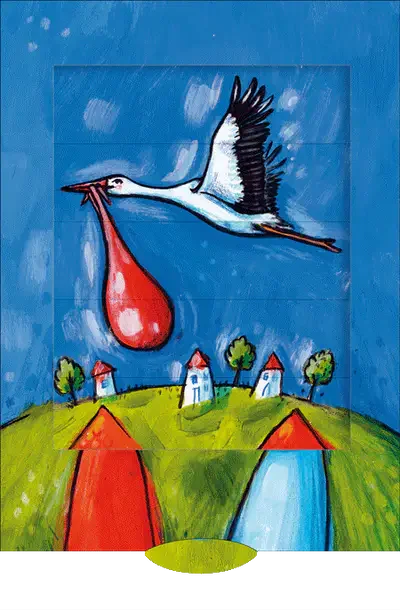 Lebende Karte ,,Klapperstorch'' Bärenpresse