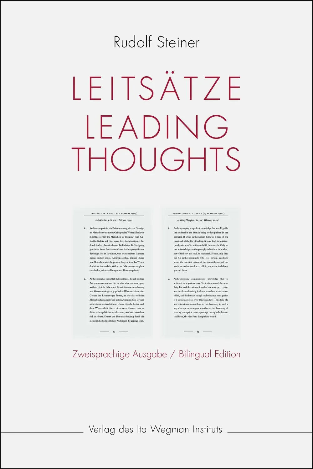 Leitsätze - Leading Thoughts - 9783906947891 Ita Wegman Institut