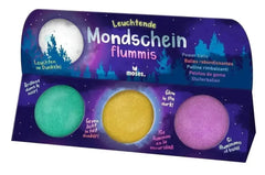 Leuchtende Monscheinflummis - violett,gelb,grün Moses