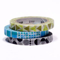 Masking Tape slim deco geometric - 3 schmale Rollen (Kopie) Merlo
