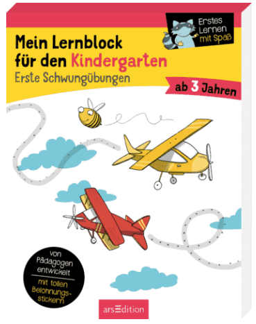 Mein Lernblock für den Kindergarten - Erste Schwungübungen - www. kunstundspiel .de 978-3-8458-4546-3