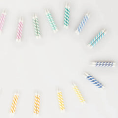 Meri Meri Regenbogengestreifte Minikerzen 50er Set - 271372 Meri Meri