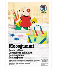 Moosgummi Block DIN A4 - knallige Farben URSUS