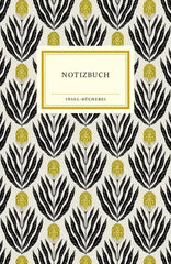 Notizbuch klein - schwarz und gelb gemustert "Goldene Protea"