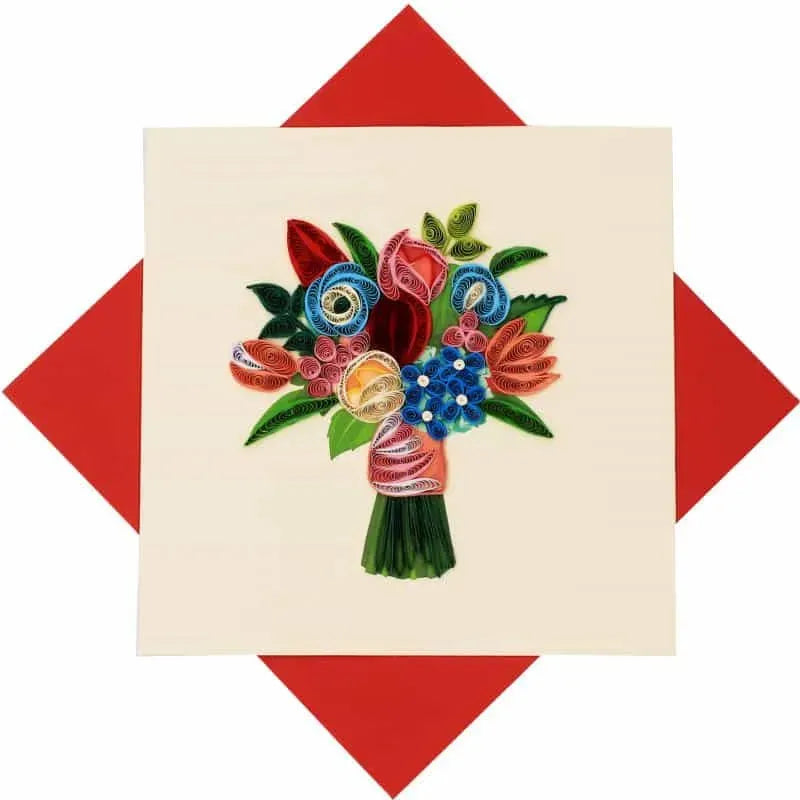 Origamo Karte - Bunter Blumenstrauss - PQ049 Paladise