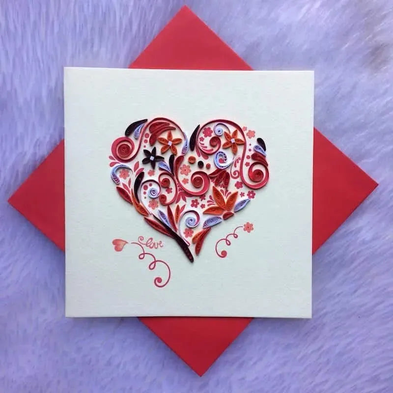 Origamo Karte - Fantasieherz - PQ001 Paladise