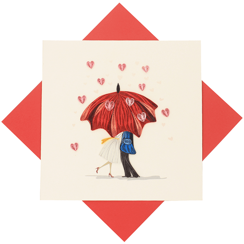 Origamo Karte - Herz-regen Paladise