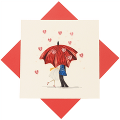 Origamo Karte - Herz-regen Paladise