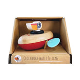 Holzspielzeug Pelikan Boot mit Uhrwerk, nachhaltig & kinderfreundlich, ideal für Badewanne