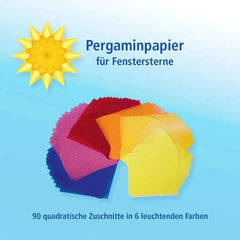 Pergaminpapier für Fenstersterne - 90 quadratische Zuschnitte Nachfüllpackung - 012 Spötzl