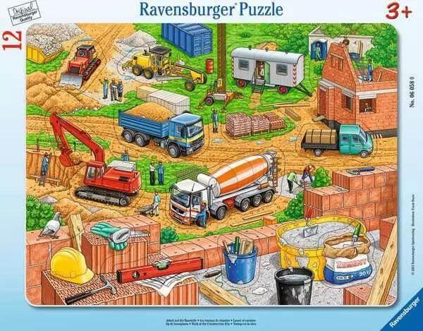 Puzzle 12 Teile Arbeit auf der Baustelle Ravensburger Spiele