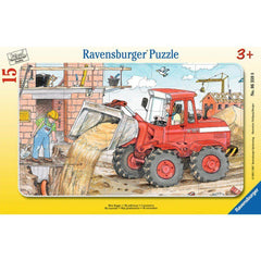 Puzzle 15 Teile Mein Bagger - www. kunstundspiel .de 063598